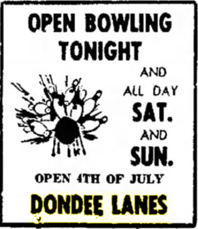 Dondee Lanes - July 1964 (newer photo)